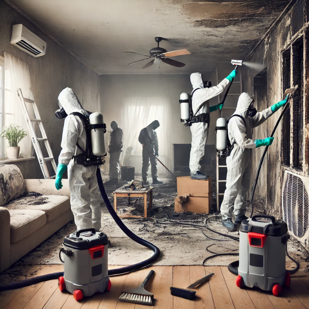 Очищення після пожежі та усунення запаху гару